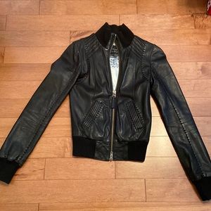 Aritzia Mackage black leather jacket xxs